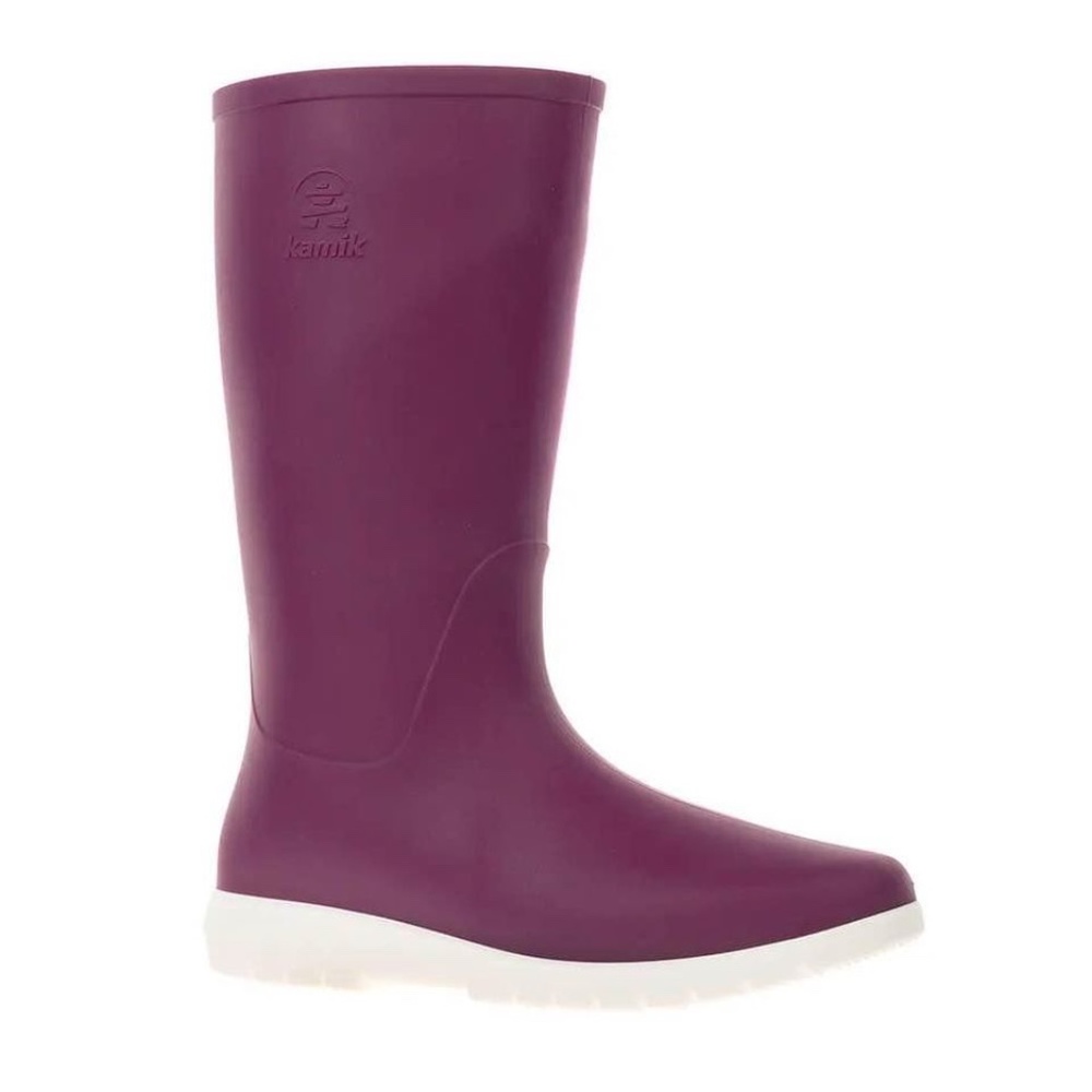 BRAND NEW women kamik jessie dark purple rain boots size US 5 - Picture 3 of 5